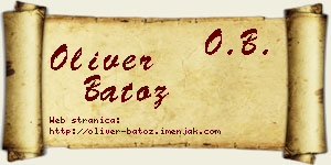 Oliver Batoz vizit kartica